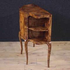 Small sideboard in burl walnut wood furniture cabinet 1 door 20th century