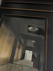 Vintage Chinoiserie Black Lacquer Breakfront Display Cabinet