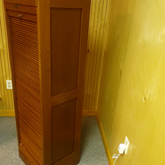 1920’S Antique, ” Tambour Door” , Wood filing Cabinet