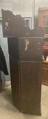 VICTORIAN CARVED DOLPHIN OAK CORNER CHINA CABINET