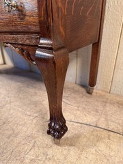 Antique Oak Rectangular Small Curio Cabinet