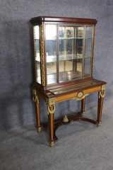 Bronze Mounted French Louis XVI Style Vitrine Display Cabinet