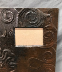 Decorative Salvaged 23″ SQ. Tin Ceiling Wrapped Quad Picture Frame Old 1062-25B