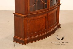 Baker Georgian Style Mahogany Bowfront China Cabinet