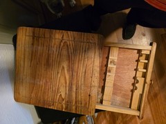 Antique specimen Apothecary cabinet bin wood drawer