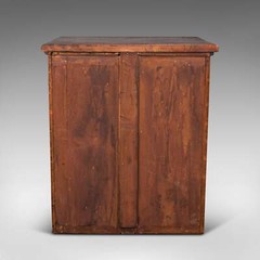 Antique Campaign Chest Of Drawers, English, Pitch Pine, Shop Retail, Victorian