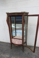 French Late 1800s Hand Painted Vitrine Display Curio Cabinet Cupboard 6078