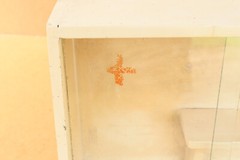 Vintage Wooden Medical Box First Aid Chest Cupboard Shelf Rustic 1970s Tag