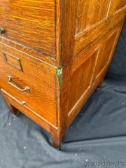 Beautiful Antique Paneled Oak File Cabinet Globe Sectional Stacking Cabinet 51″H