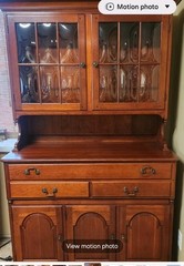 1971 Solid Cherry China Cabinet w/ Lenox Mount Vernon Provenance – Excellent…