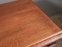 French Antique Renaissance Revival Solid Oak Wood Bar Cabinet with Carvings
