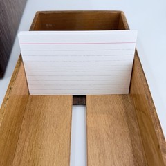 Vintage Oak Wooden Library Index Card File Cabinet 4-Drawer ￼