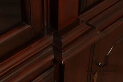 Harden Georgian Style Cherry Breakfront China Cabinet Bookcase
