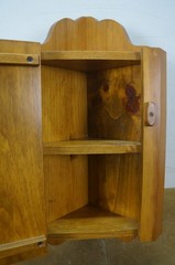 Vintage Pine Country Farmhouse Corner Cabinet Medicine Cupboard 27″