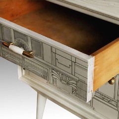 MANNER OF FORNASETTI ONE DRAWER ONE DOOR PAINTED SIDE CABINET ITALY CIRCA 1960