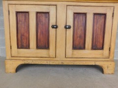 Antique Primitive 2pc Step Back Cupboard 56″w