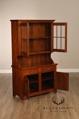 E.A. Clore Bench Made Solid Walnut Step Back Hutch