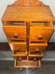 Vintage Wooden Apothecary Spice Drawer Cabinet
