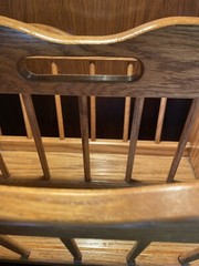 Mid Century Solid Oak Magazine Racked Great Condition Wood Double Sided
