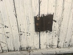 Antique Handmade Wood Primitive Cabinet Original Hardware 32-1/2 X33 X 21-1/2