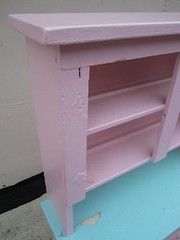 Antique / Vintage Child’s Kitchen Cupboard painted wood Charming