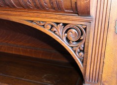 Antique Highly Carved Victorian Oak Sideboard – original finish