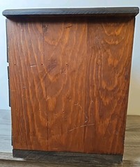 Antique Early Primitive Wood 5 Drawer Handmade Apothecary Roman Cigar Cabinet