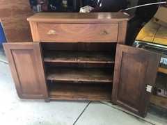 Antique Solid Walnut Country Primitive Jelly Cupboard Cabinet Circa 1850’s