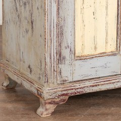 Gray Painted Pine Small Cupboard Cabinet, Hungary circa 1880