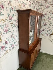 Solid wood cherry China cabinet