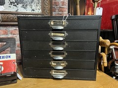 Vintage Industrial 6 Drawer Metal Cabinet