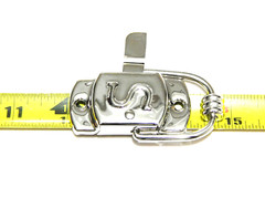 Sellers Kitchen Cabinet Latch “S” Type Nickel Plated Brass Left Side Door