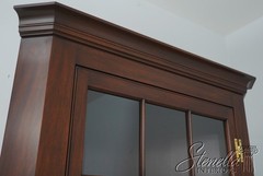 69417: HENKEL HARRIS Mahogany Tall Corner Cabinet