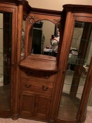 Antique English Barber Cabinet