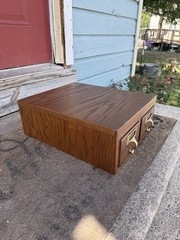 Vintage Oak 2 Drawer Filing Cabinet Card Catalog “Very Nice”