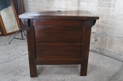 20th Century Korean Elmwood Rice Chest Storage Bin Tansu Altar Cabinet Locks 38″
