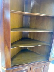 Vintage Pair of Cherry Hinkle Harris Corner Cupboards