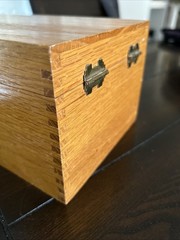 Vintage to Antique Globe Wernicke Lift Top Wooden Light Oak File Box No. 7310-C