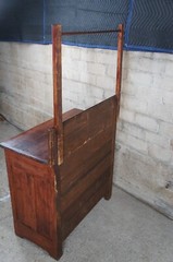 Antique Victorian Eastlake Washstand Cabinet Dry Sink Commode w Towel Bar
