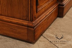 Thomasville Lighted Oak China Cabinet