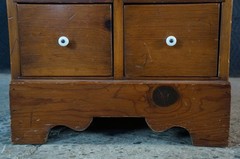 Mid Century Early American Style Apothecary Cabinet Spice Chest Side End Table