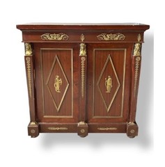 Empire Style Mahogany Cabinet with Gilded Bronze Mounts