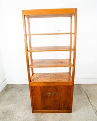 Mid Century Modern Room Divider Wall Unit Oak Freestanding Modular Shelving Mcm