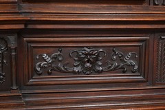Special Antique Italian Carved Walnut Renaissance Cabinet