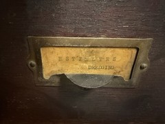 Antique 2 Drawer Weis Library Card Filing Cabinet U.S. Civil Engineers Corps
