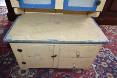 Antique Child Kitchen Cupboard Primitive Painted Toy Cabinet Shabby Chic