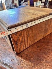 Vintage Wood Card Catalog 2 Drawer Oak Library Desk File Cabinet