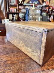Vintage Wood Card Catalog 2 Drawer Oak Library Desk File Cabinet