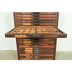Antique Oak Architect’s Blueprint Flat File Cabinet by Hamilton, Circa 1900