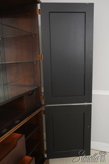 70937: EJ VICTOR Chinoiserie Eglomise Mirror Door Bar Cabinet